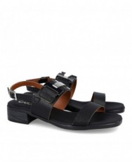Catchalot 5892 black leather sandals