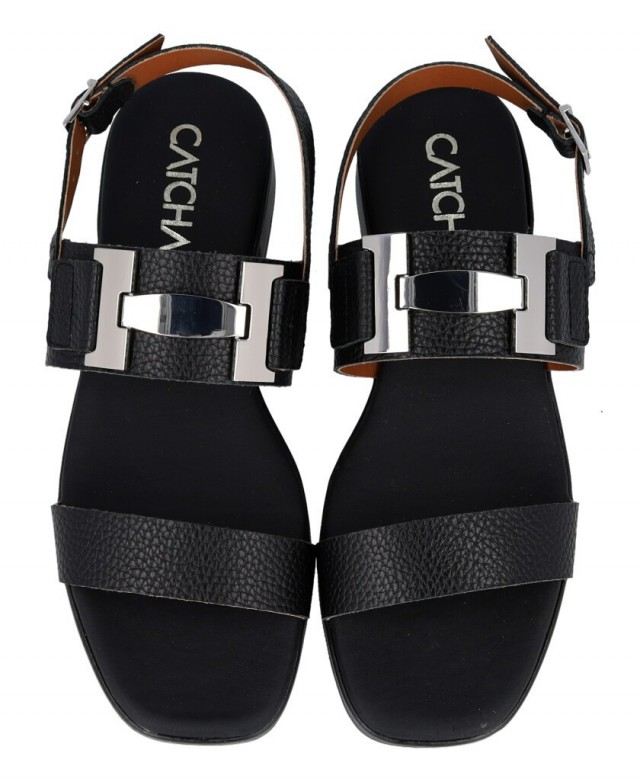 Catchalot 5892 black leather sandals