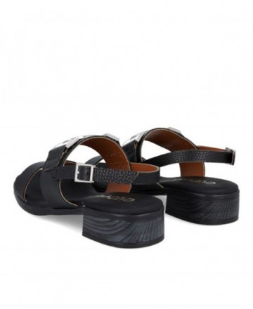 Catchalot 5892 black leather sandals
