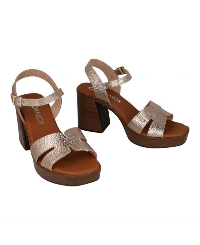 Sandalias de tacón platino Catchalot 5932
