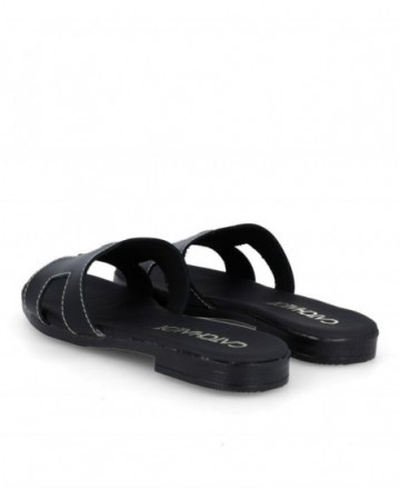 Catchalot 5810 women's black flat sandals