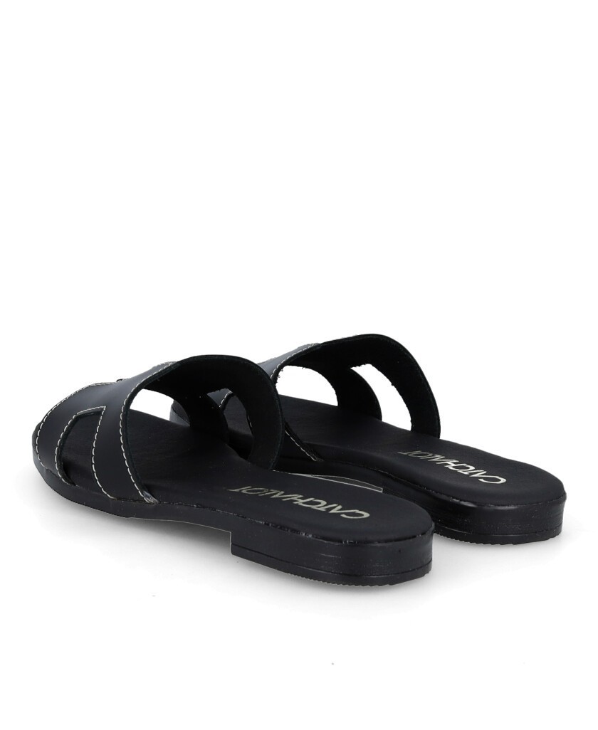 Catchalot 5810 women's black flat sandals