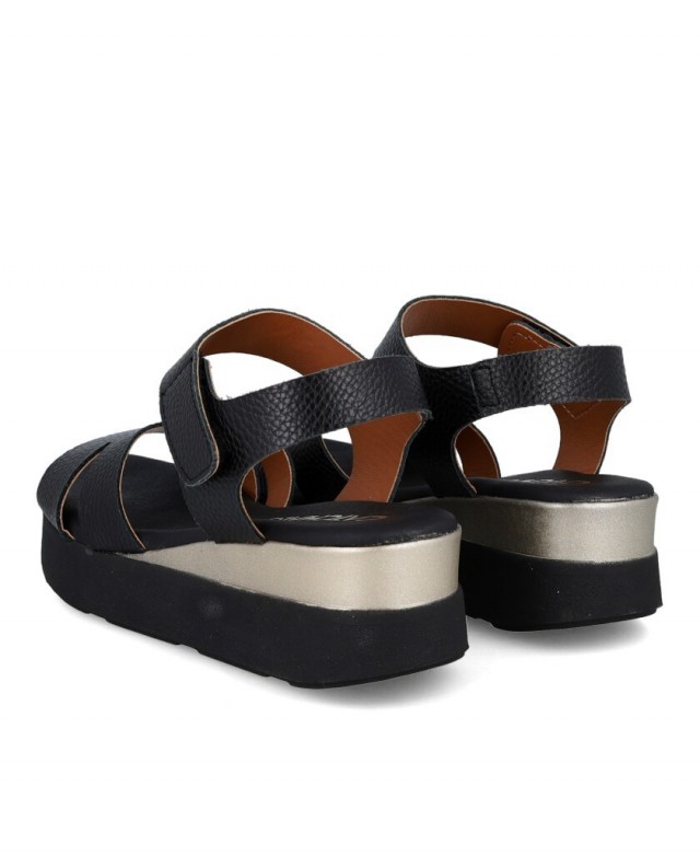 Catchalot 5963 black platform sandals