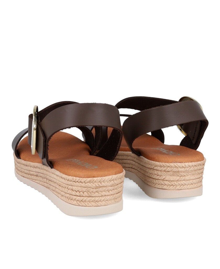 Catchalot 6012 brown platform sandals