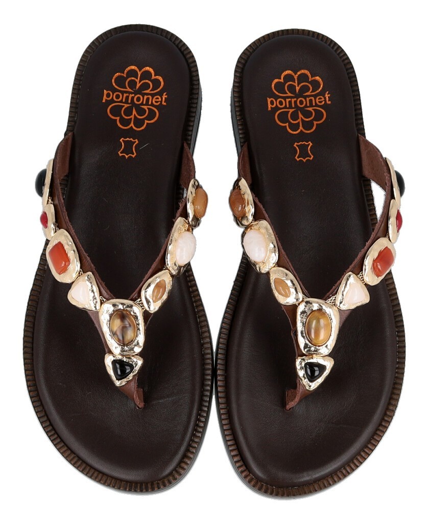 Porronet Cristina Moka 3238 Rhinestone Sandal