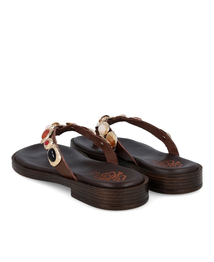 Sandalia pedrería Porronet Cristina Moka3238