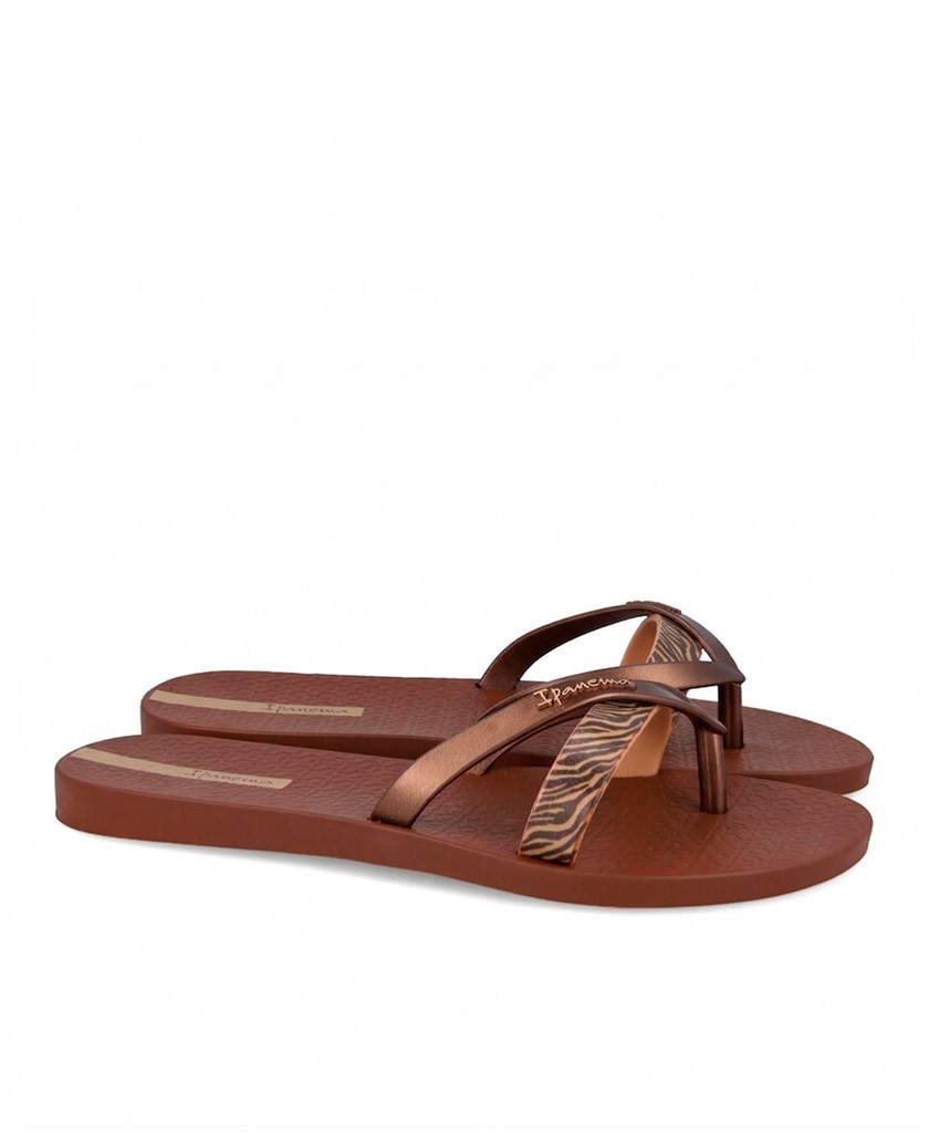 Chanclas marrones de tiras Ipanema Kirei 83673