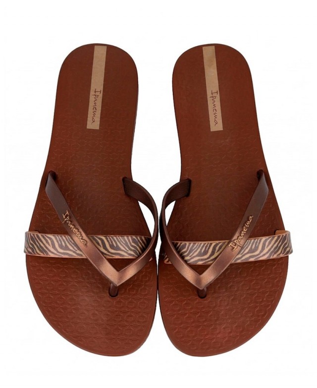 Chanclas marrones de tiras Ipanema Kirei 83673