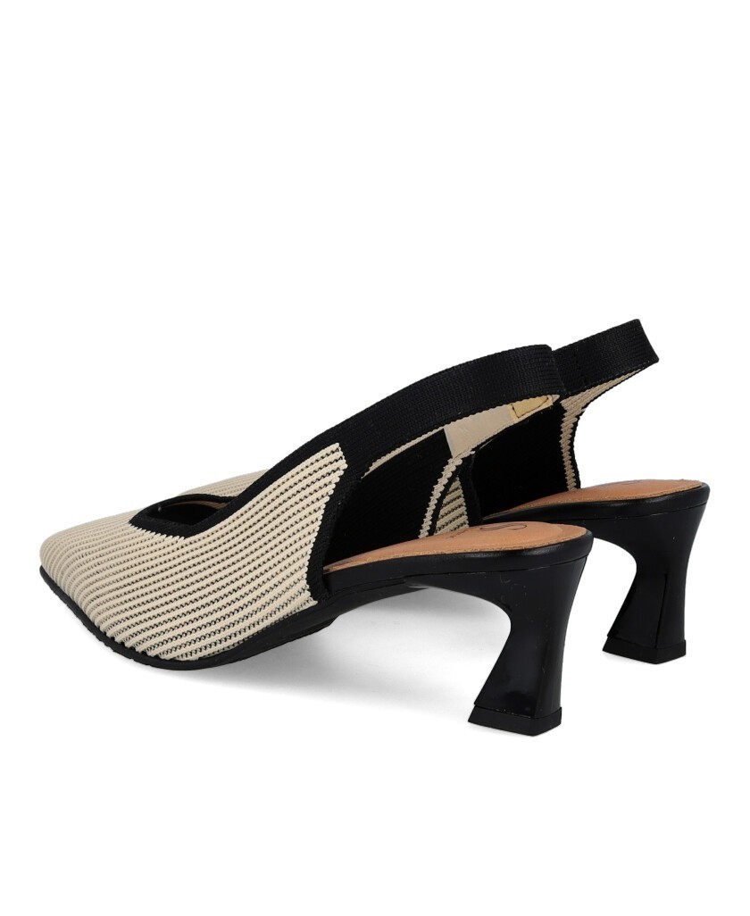 Miss Elastic 75065 geometric-heel court shoes