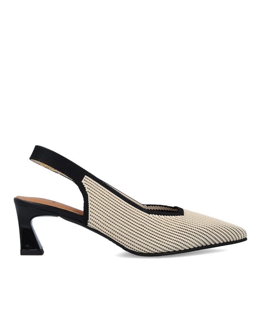 Miss Elastic 75065 geometric-heel court shoes