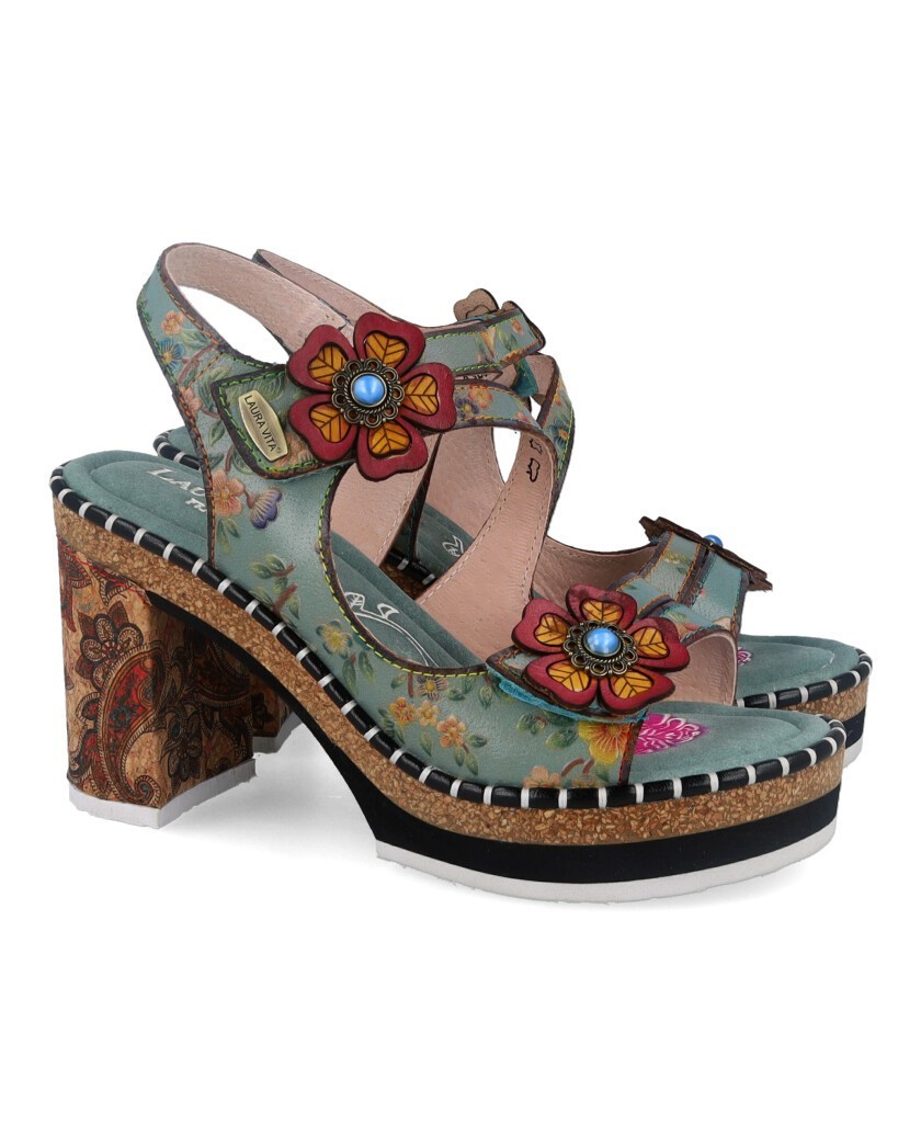 Sandalias tacón alto Laura Vita Naomio 16
