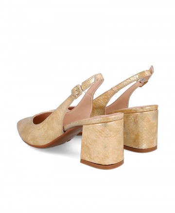 Patricia Miller 5532F metallic open-back shoe