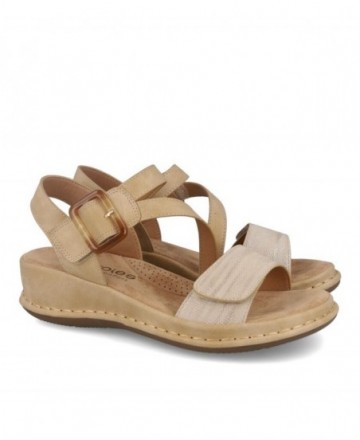 Sandalias con cuña hebilla Amarpies ABZ30207