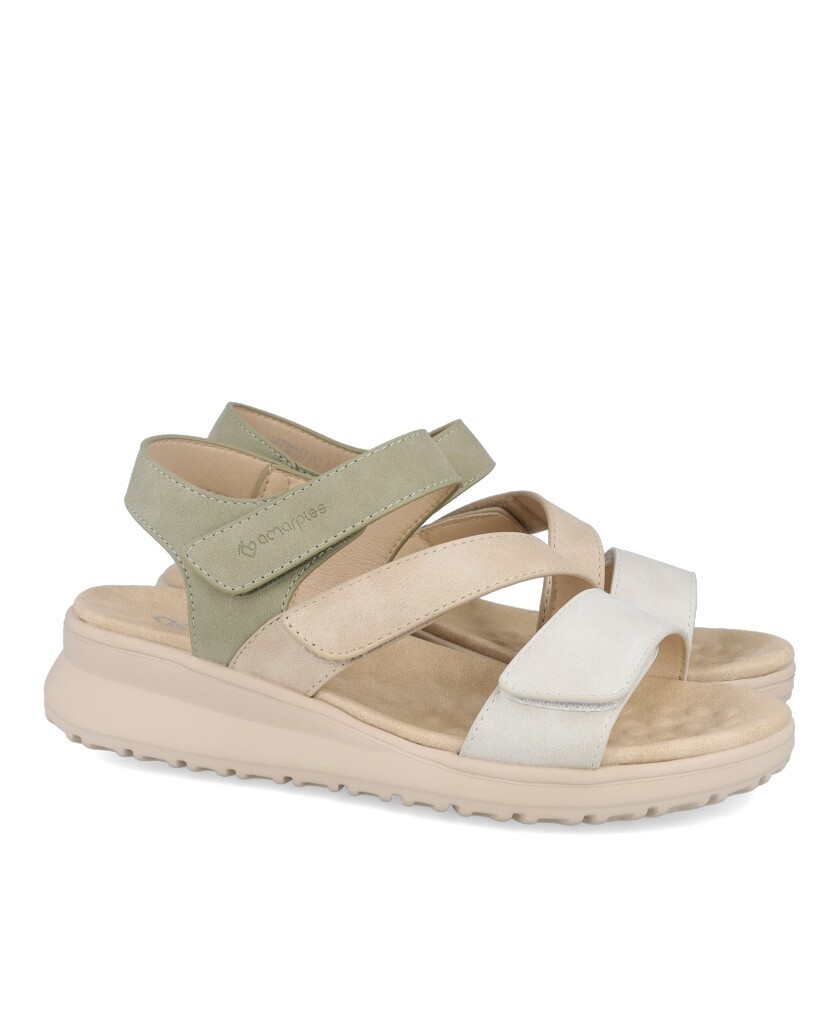 Sandalias con tiras Amarpies ABZ30157