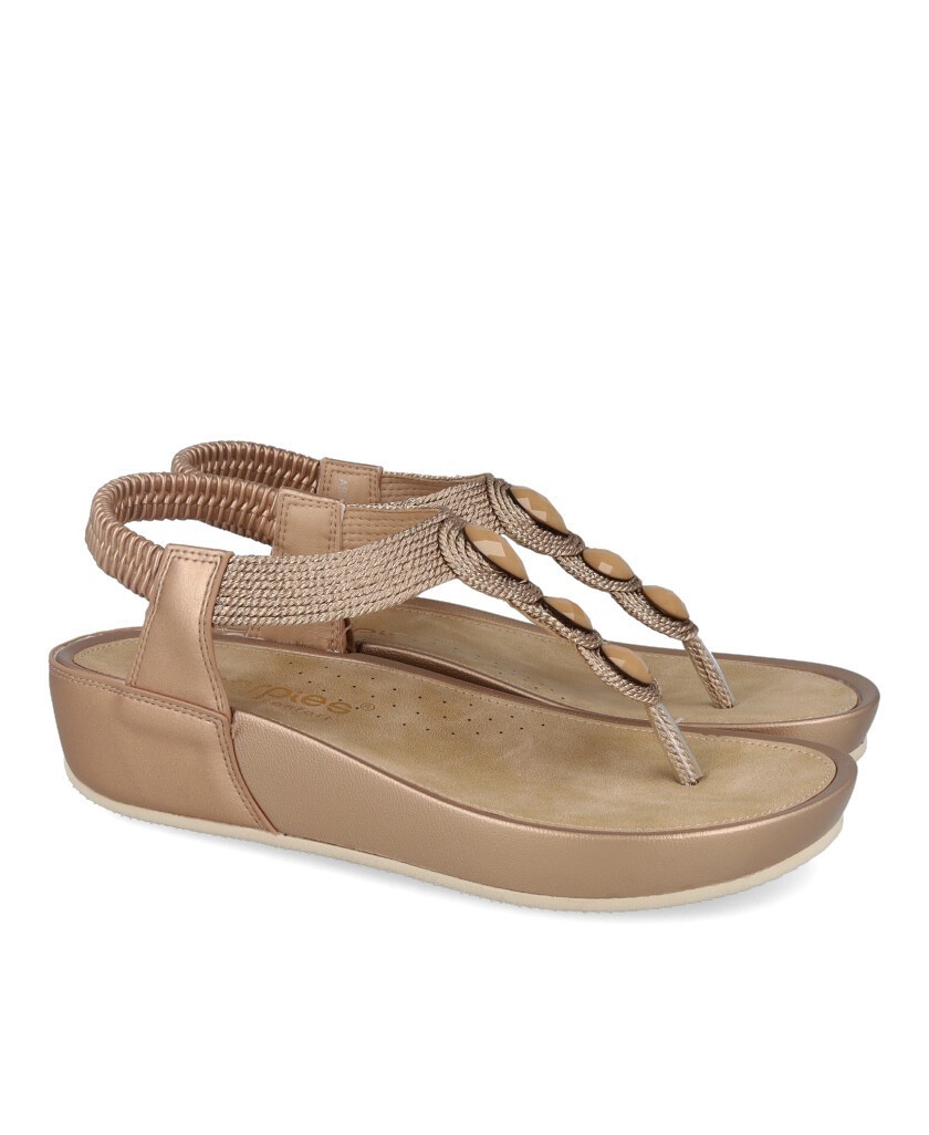 Sandalias con abalorios Amarpies ABZ30242
