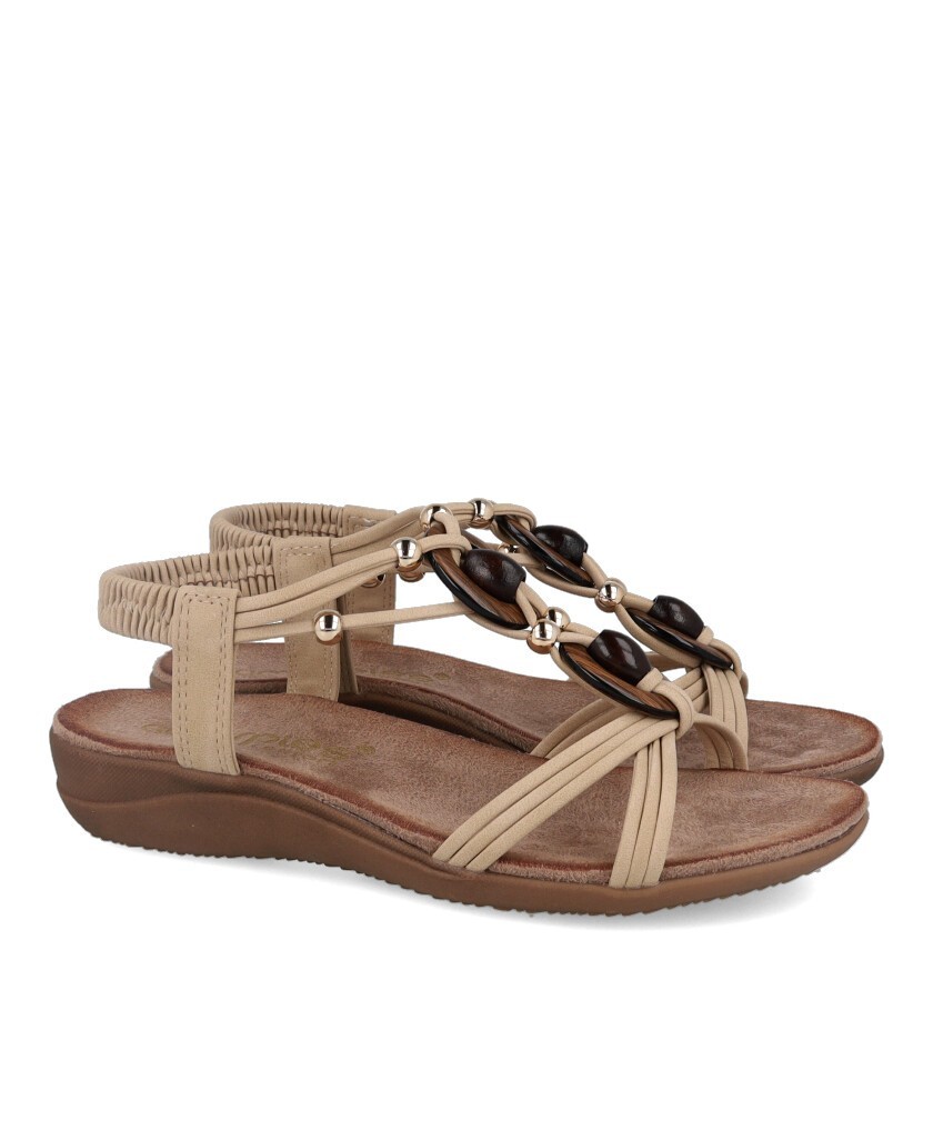 Sandalias con abalorios Amarpies ABZ28685