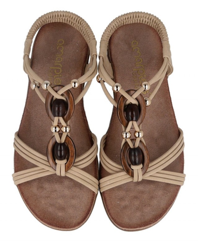 Sandalias con abalorios Amarpies ABZ28685