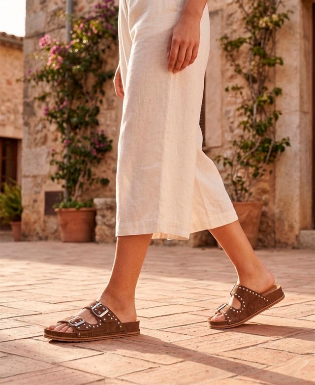 Sandalias con tachuelas mujer Walk&Fly 7447 47813