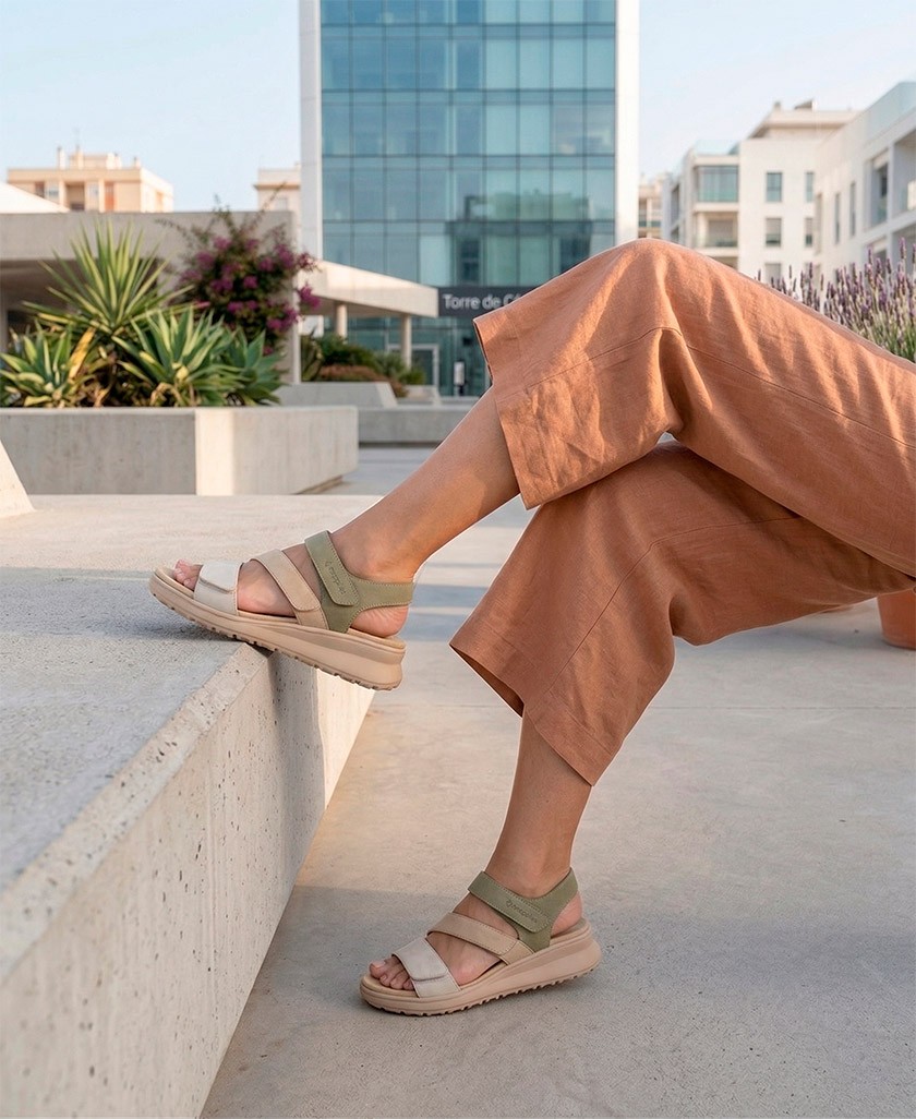 Sandalias con tiras Amarpies ABZ30157