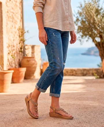 Sandalias con abalorios Amarpies ABZ30242