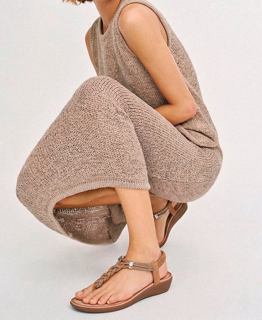 Sandalia trenza mujer Amarpies ABZ30227