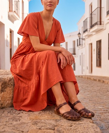 Interbios 4479 Brown Strappy Sandals