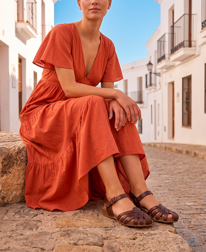 Interbios 4479 Brown Strappy Sandals