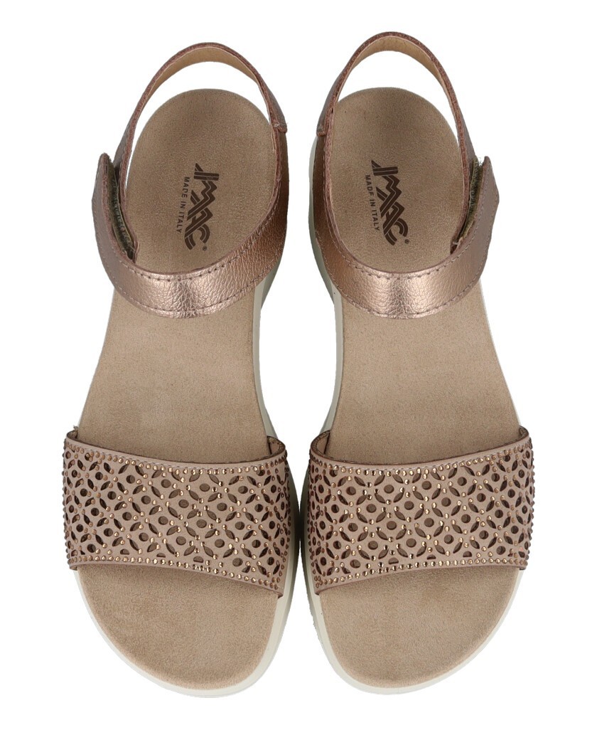 Imac 109030 metallic wedge sandals