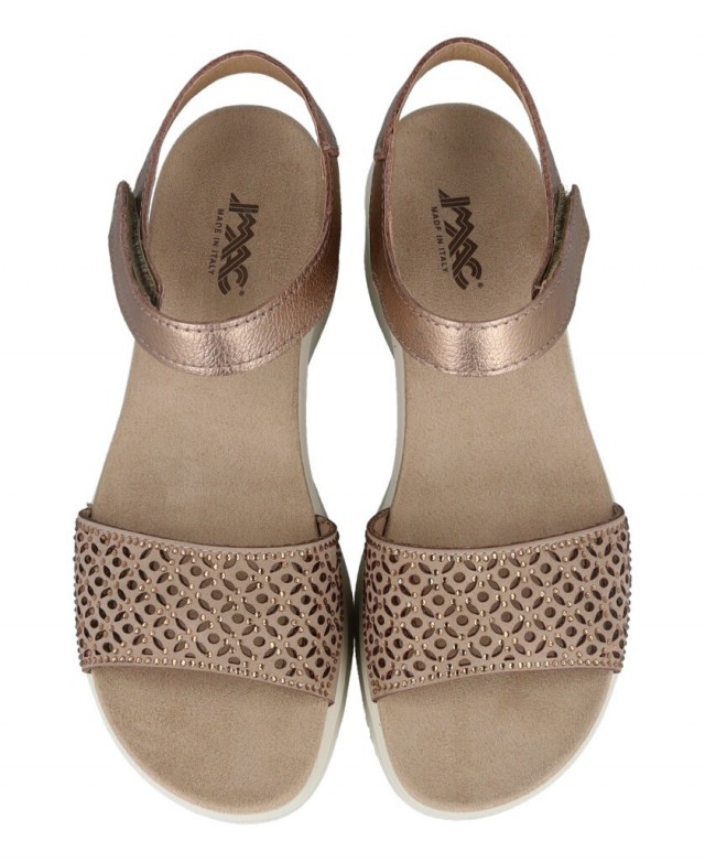 Imac 109030 metallic wedge sandals