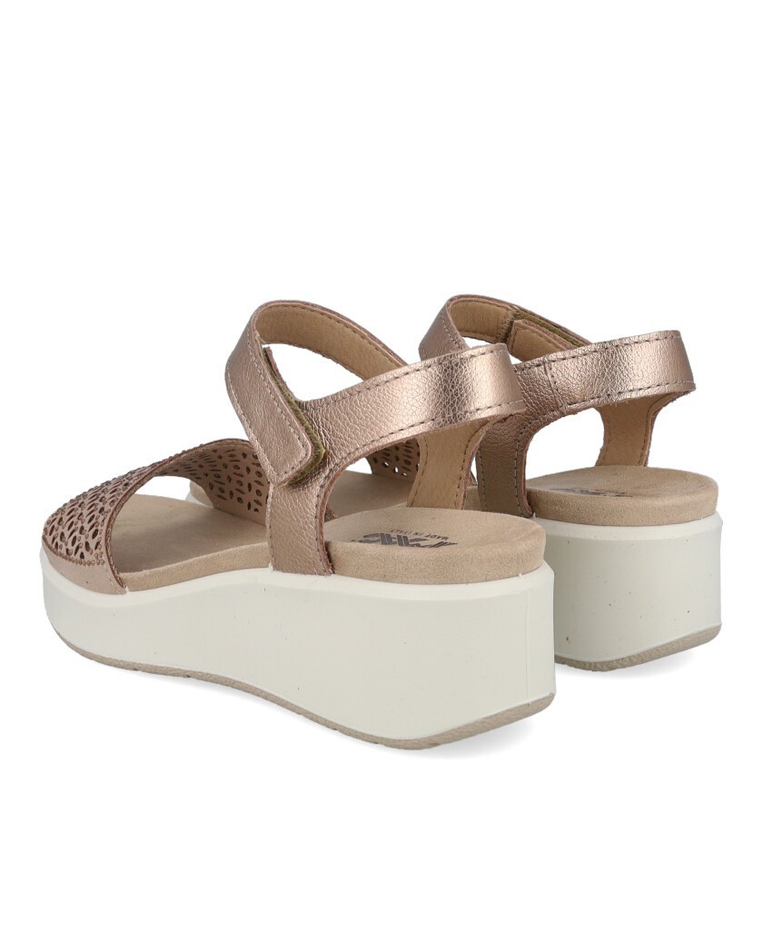 Imac 109030 metallic wedge sandals
