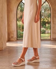 Sandalias metalizadas con cuña Imac 109030