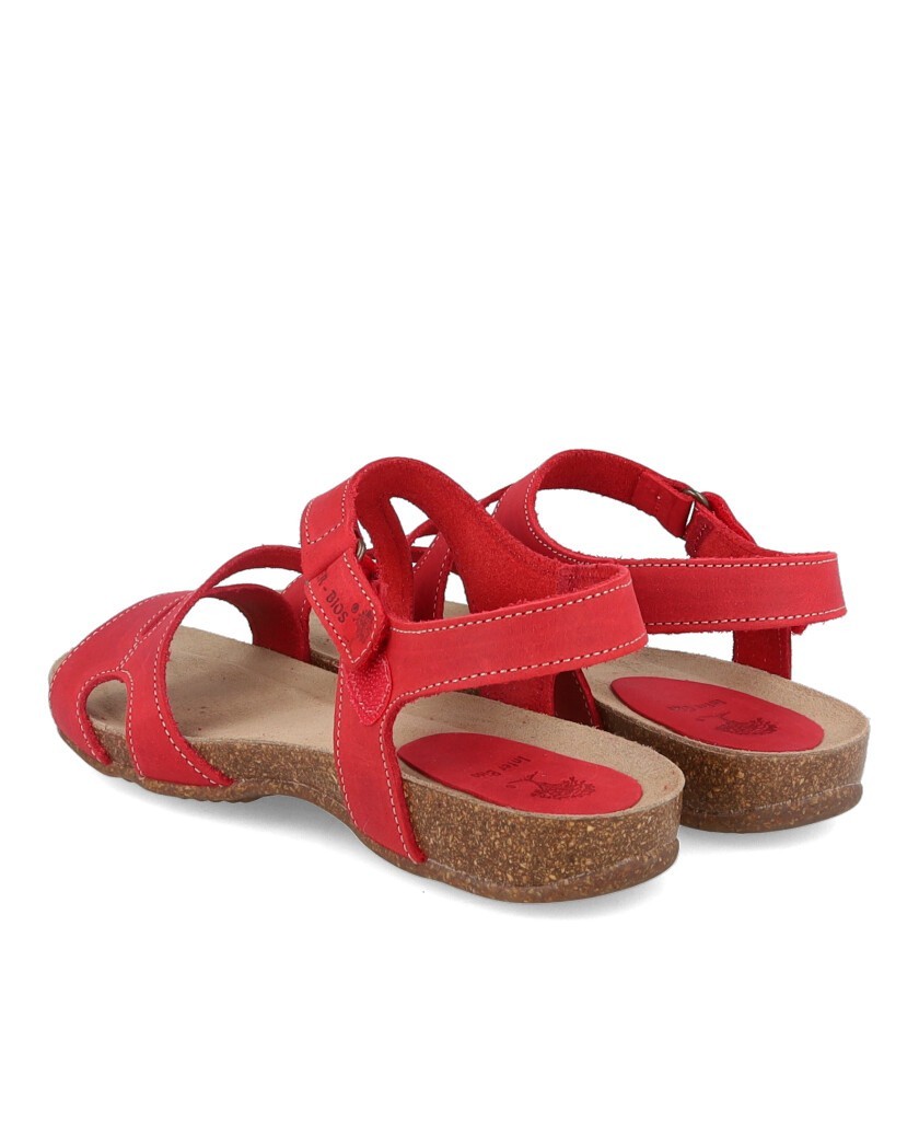 Sandalias rojas de piel Inter-Bios 4441