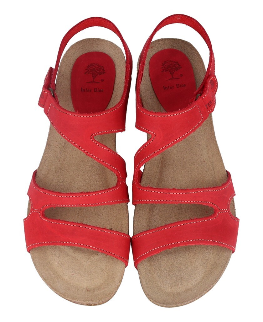 Sandalias rojas de piel Inter-Bios 4441