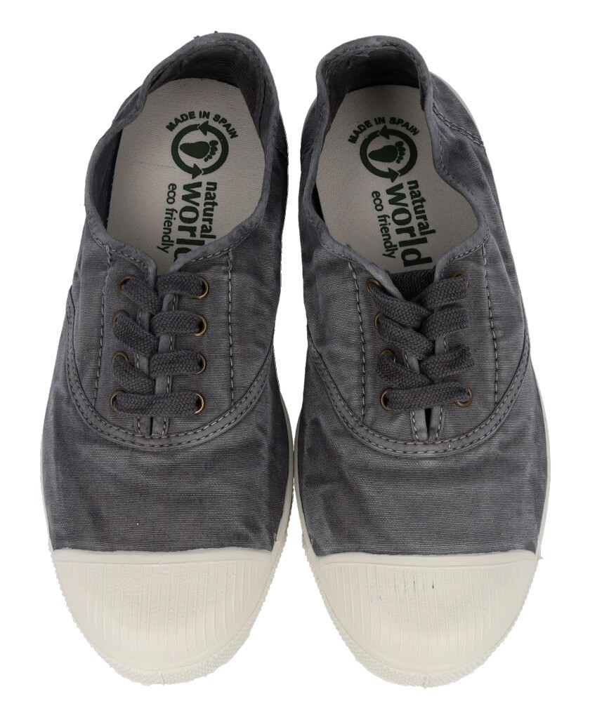 Natural World Old Lavender 102E Canvas Trainers