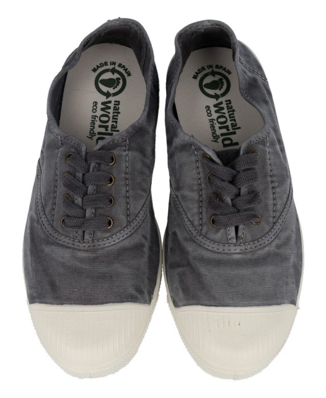 Natural World Old Lavender 102E Canvas Trainers