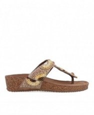 Sandalias cuña con abalorios para mujer Tambi 6504