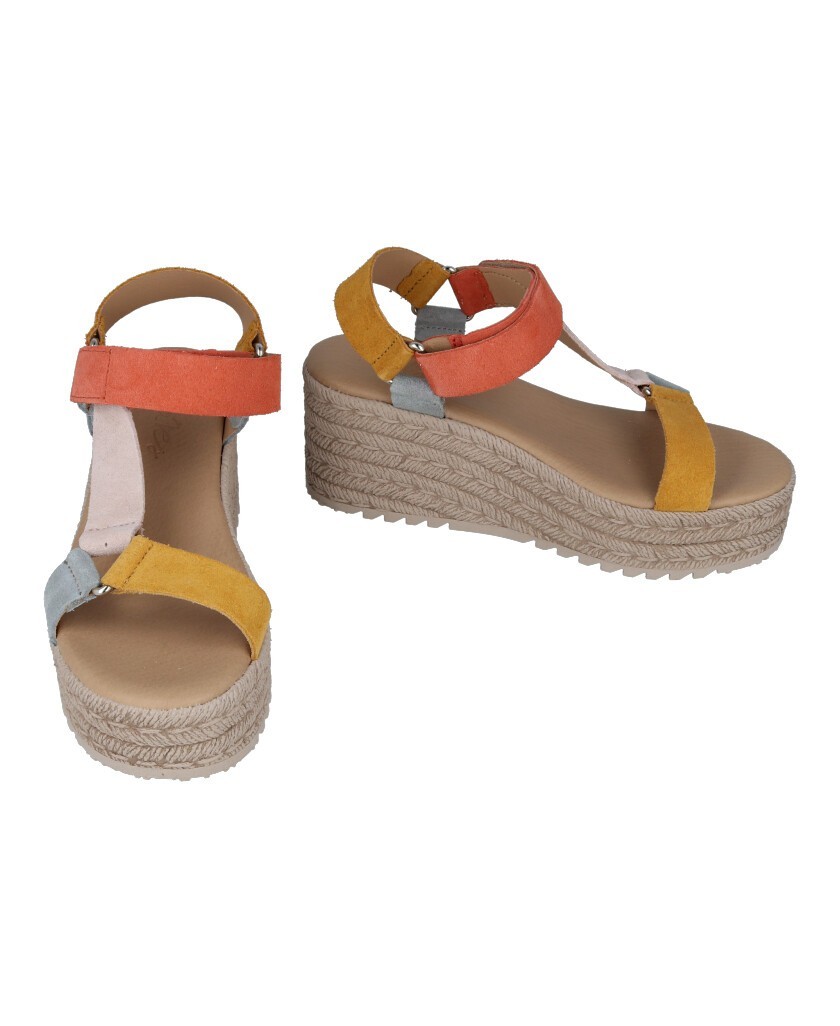 Sandalias tiras multicolor Tambi 849530
