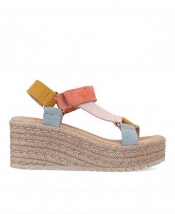 Sandalias tiras multicolor Tambi 849530