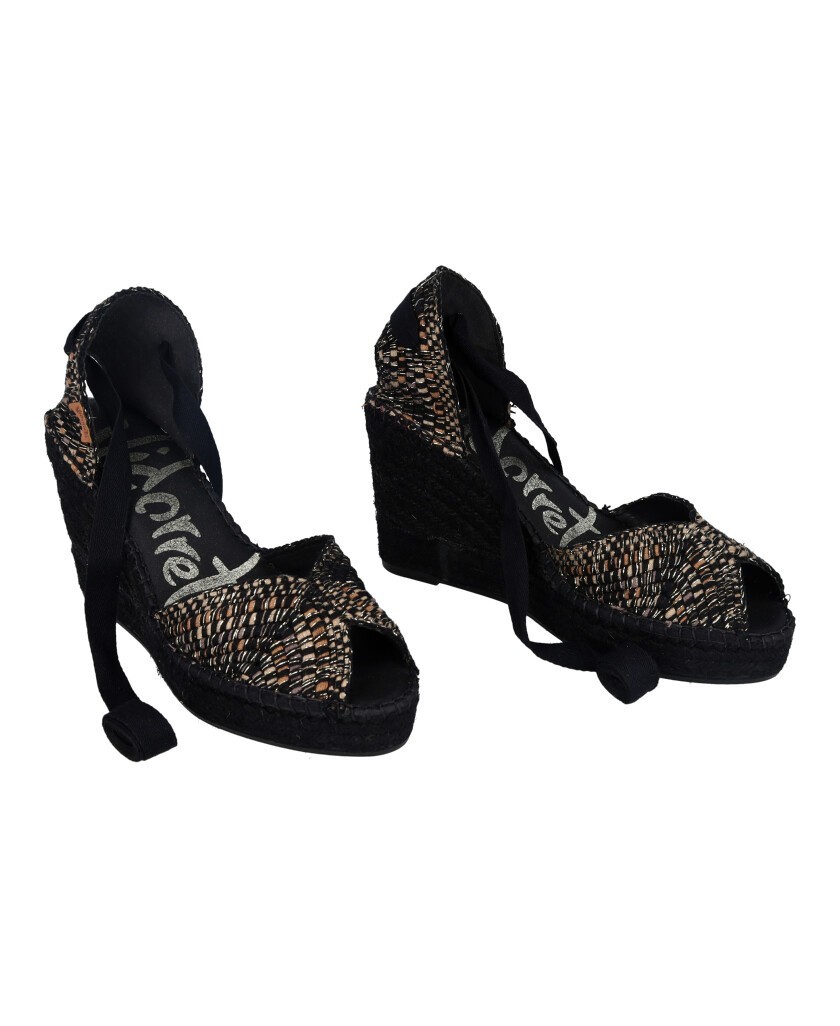 Alpargatas negras Vidorreta Hermes 0146