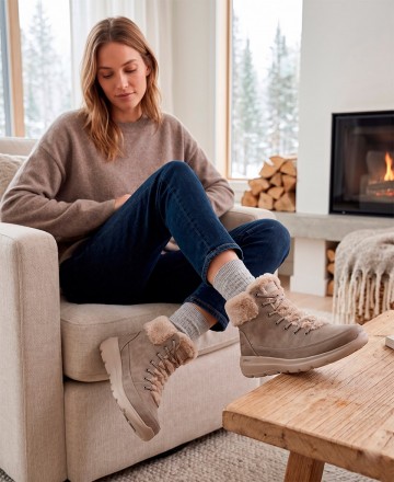 Skechers Glacial ultra women ankle boots with fur