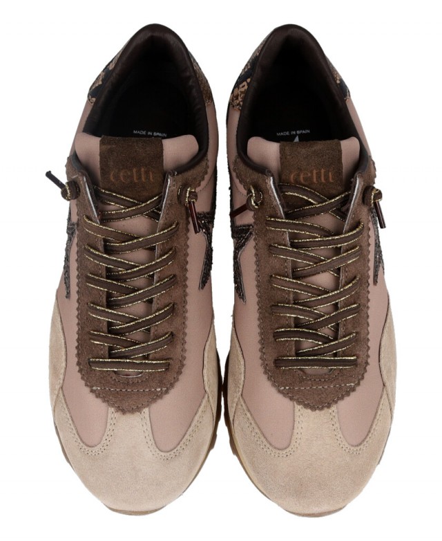 Zapatillas beige de mujer Cetti C-1259