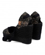 Alpargatas negras Vidorreta Hermes 0146