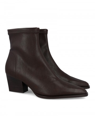 Miss Elastic 78151 brown ankle boots