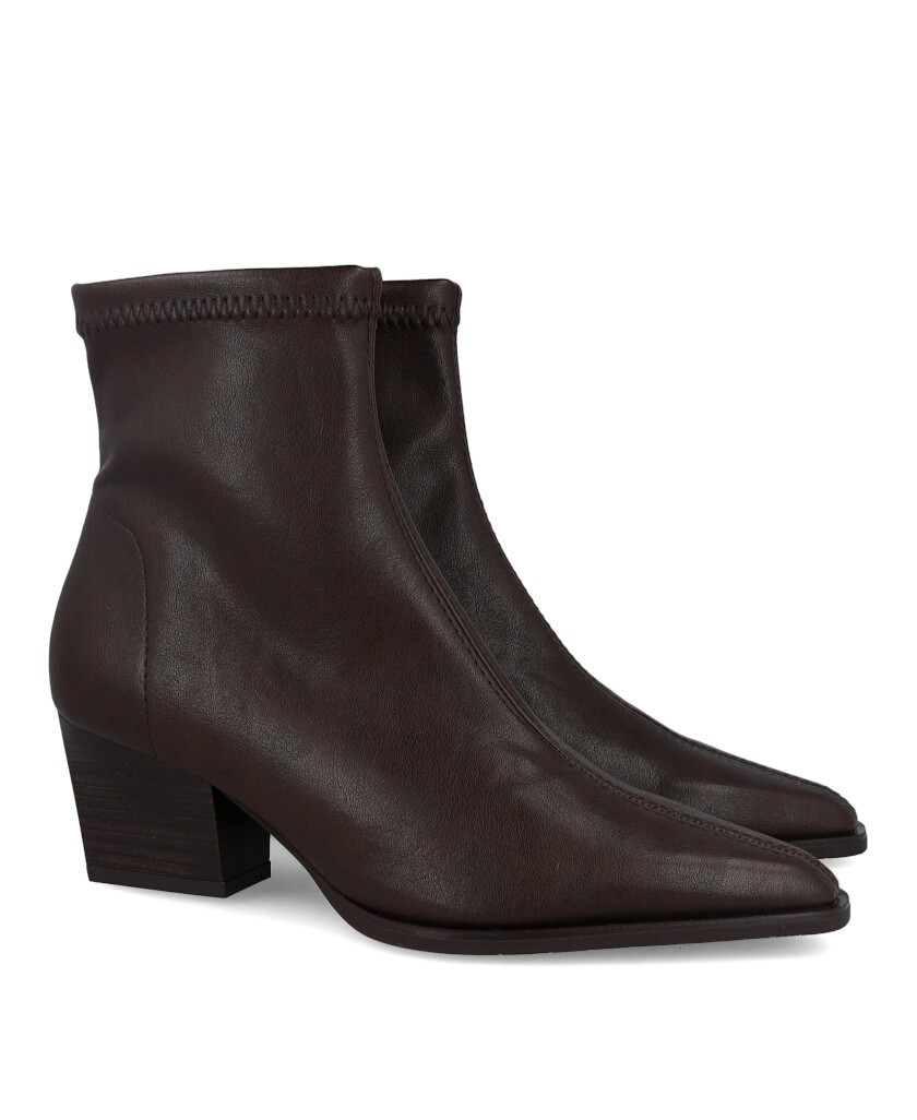 Miss Elastic 78151 brown ankle boots