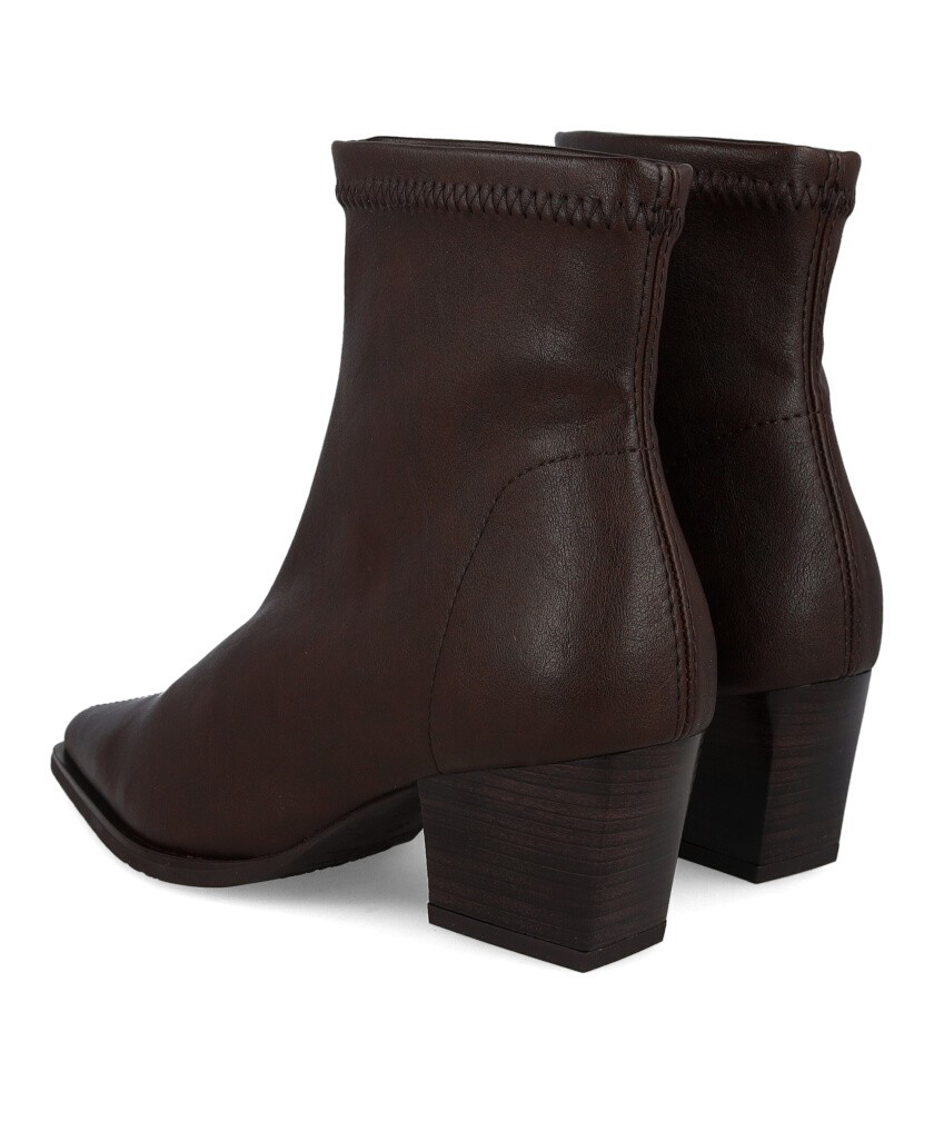 Miss Elastic 78151 brown ankle boots