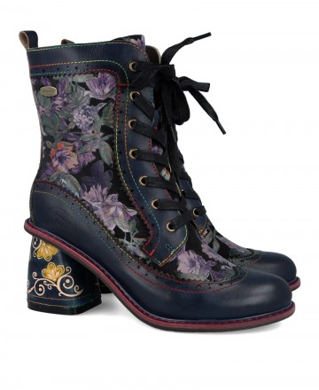 Botines acordonados de piel Laura Vita Evcao 81