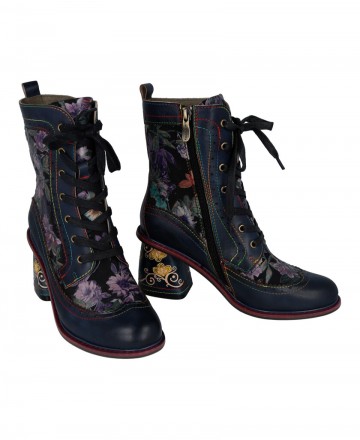 Botines acordonados de piel Laura Vita Evcao 81
