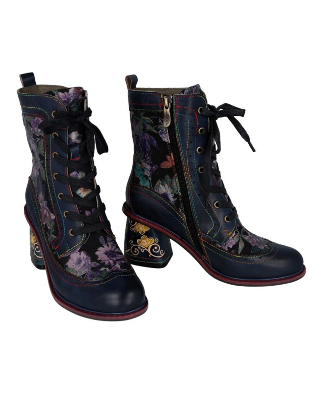 Botines acordonados de piel Laura Vita Evcao 81