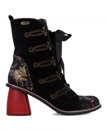 Botines con estampado floral Laura Vita Evcao 01