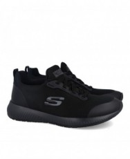 Black Skechers Work Sneakers: Squad Sr 77222EC